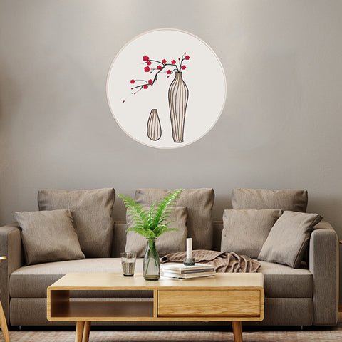 Chinese Circular Ink Wall Painting - HOMYEA