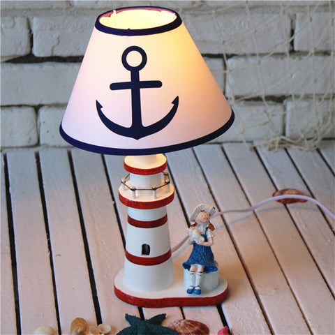 Wooden Lighthouse Desk Lamp - HOMYEA