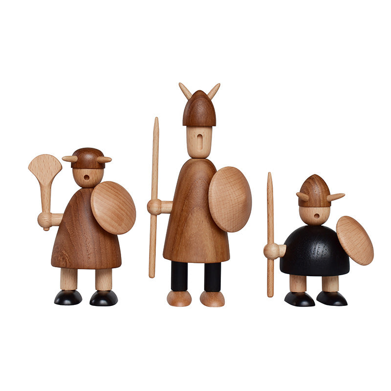 Wooden 3D Vikings Soldier - HOMYEA