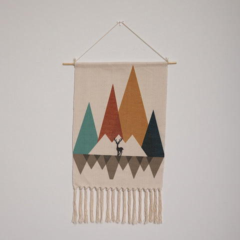 Printed Fringed Tapestries - HOMYEA