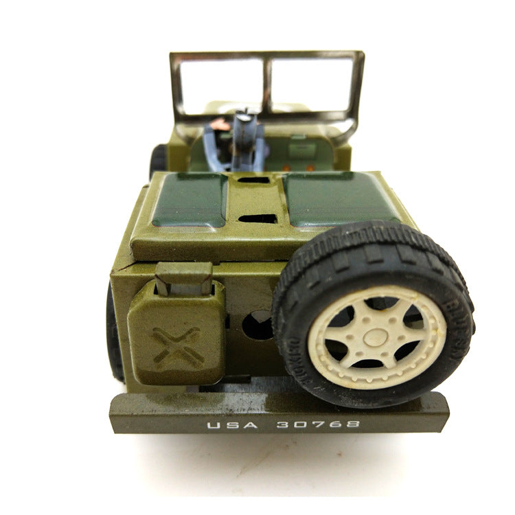 Personalized Retro Jeep Tin Wind-up Toy - HOMYEA