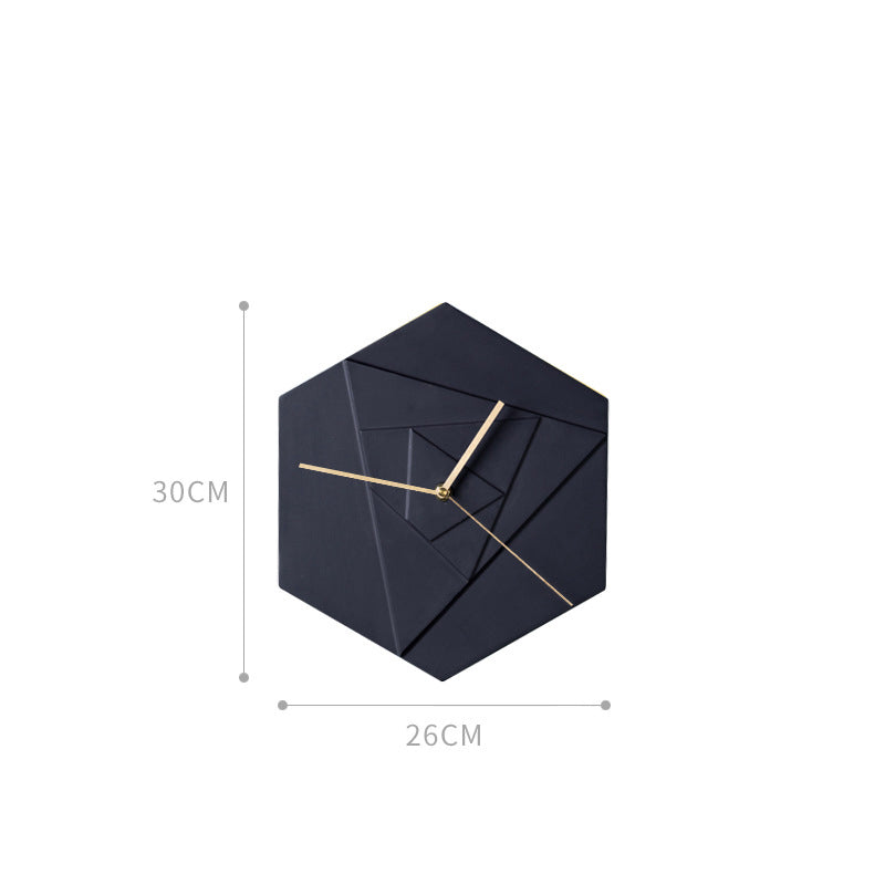 Geometric Design Ceramic Wall Clocks - HOMYEA