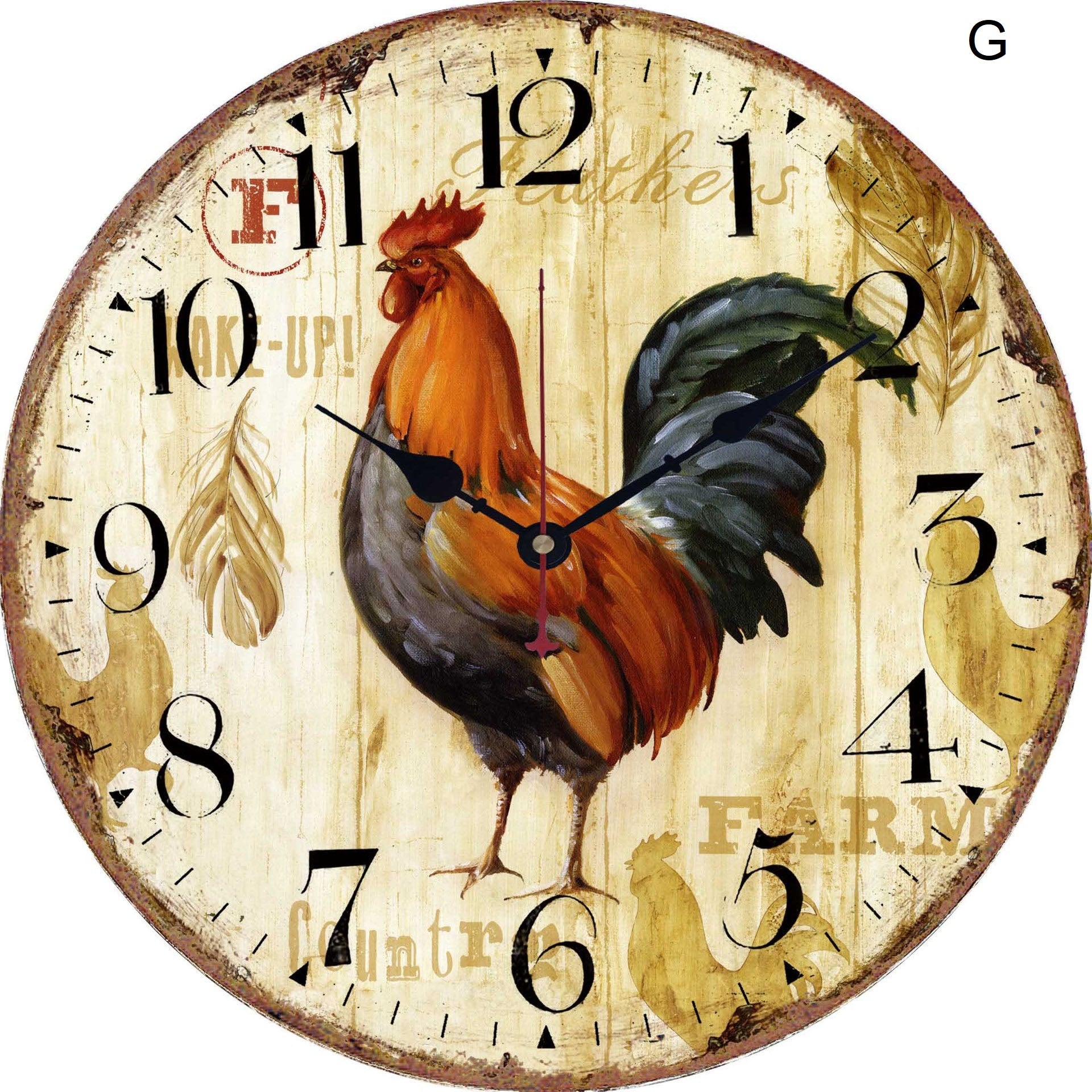 Vintage Wooden Wall Clock - HOMYEA