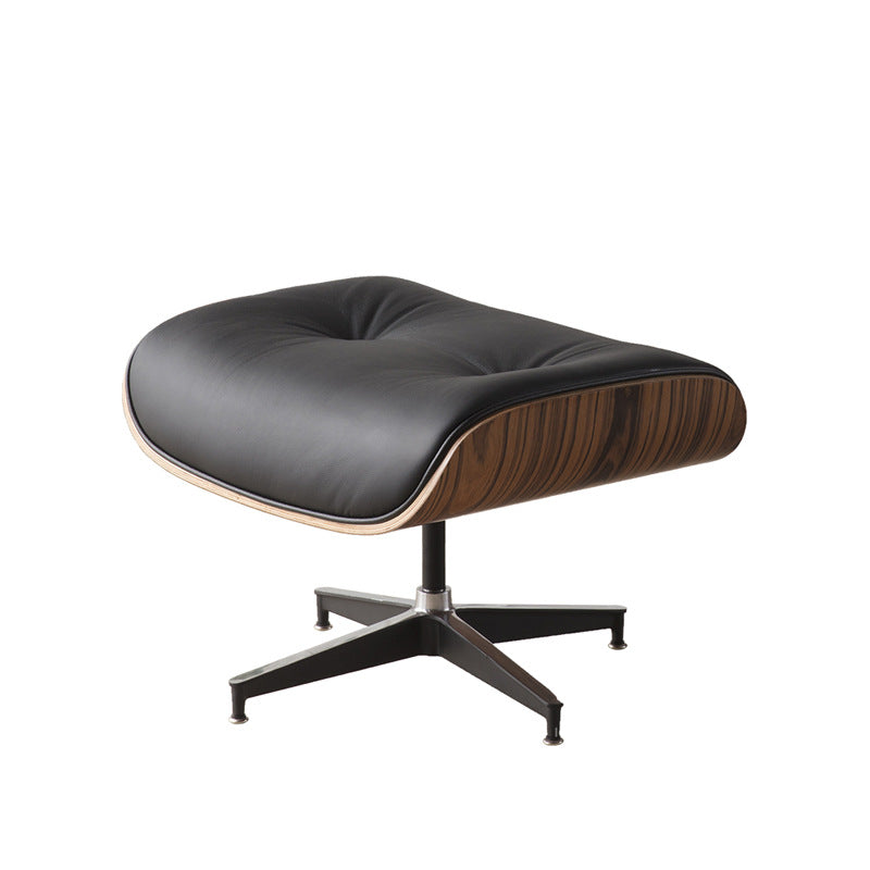 Classic Black Leather Eames Lounge Chair- Only Available for Buyers in USA - HOMYEA