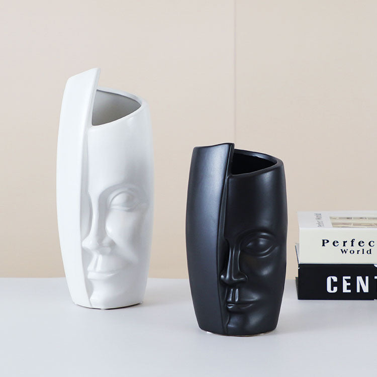 Face Shape Ceramic Vases - HOMYEA