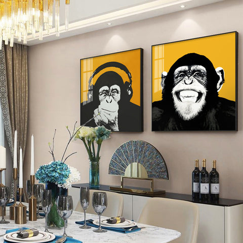 Funny Gorilla Wall Art - HOMYEA