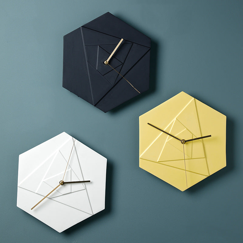 Geometric Design Ceramic Wall Clocks - HOMYEA