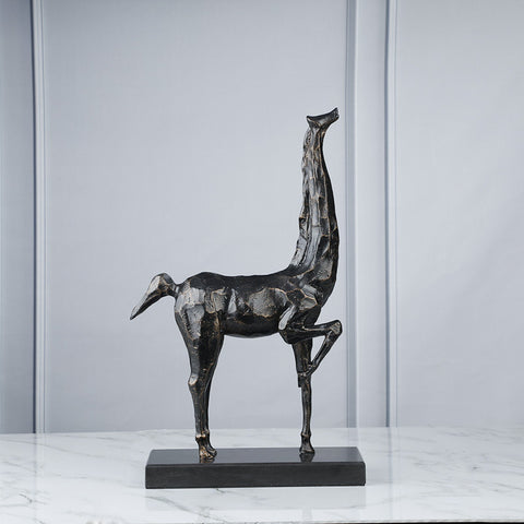 Black Giraffe Sculpture - HOMYEA