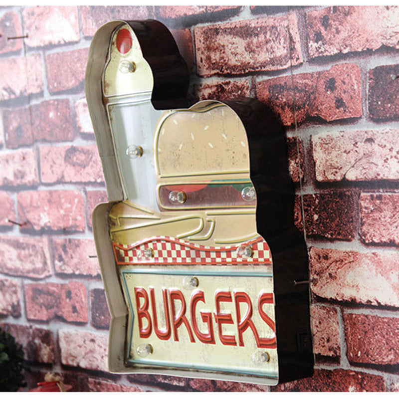 Retro Burger LED Lights - HOMYEA