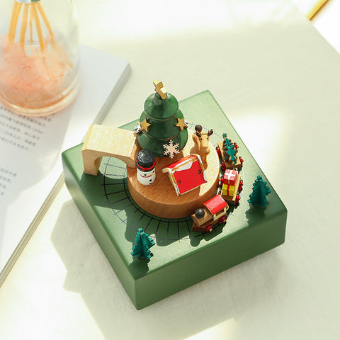 Christmas Wooden Music Box - HOMYEA