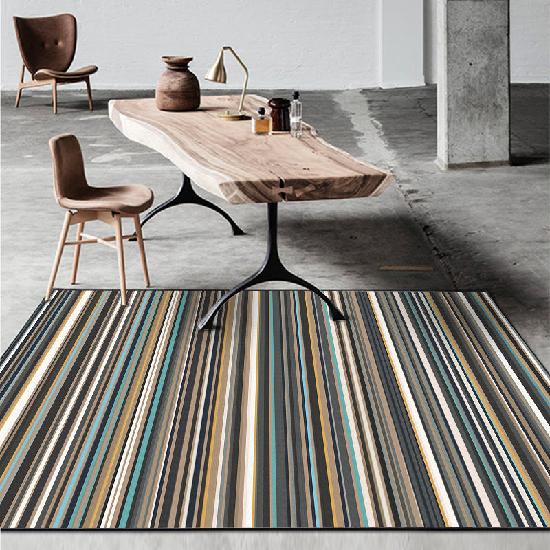 Striped Rectangular Rugs - HOMYEA