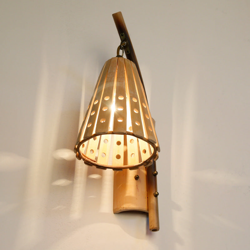 Feature Bamboo-woven Sconces for Home Stay - HOMYEA