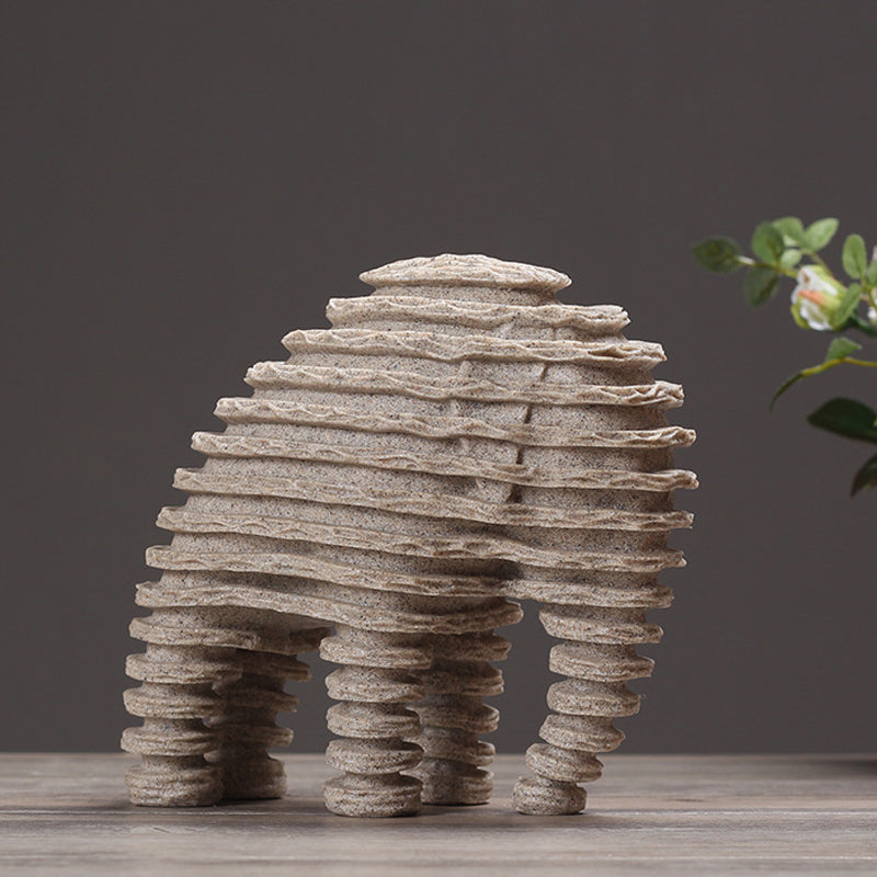 Abstract Elephant Sculpture Decor Objects - HOMYEA