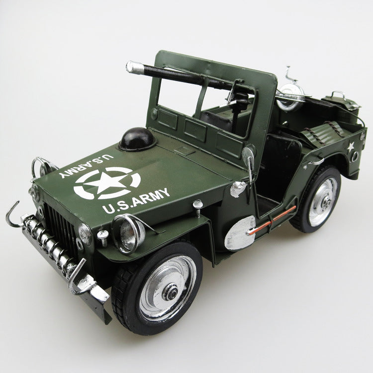 Willis Jeep Metal Military Car Model - HOMYEA