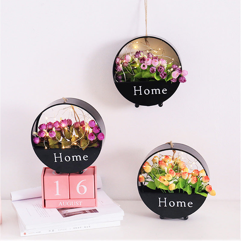 Iron Circular Wall Vases - HOMYEA