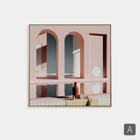 Morandi Architecture Wall Art - HOMYEA