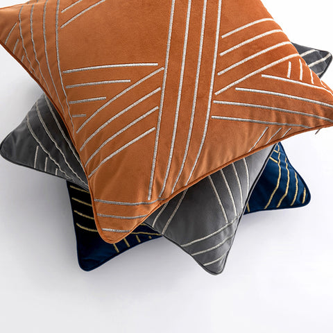 Geometric Line Pillow Cover - HOMYEA