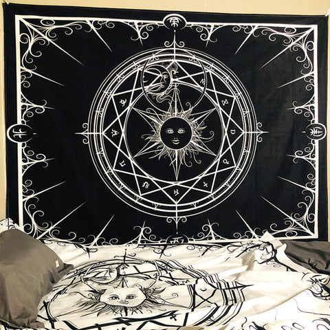 Black and White Tarot Tapestry - HOMYEA