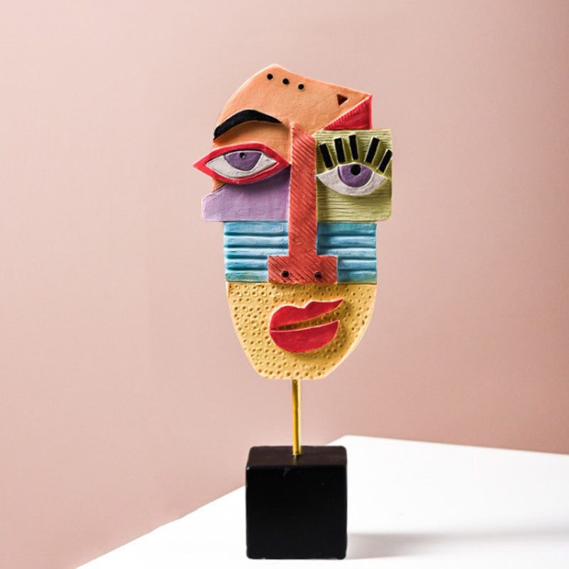 Resin Face Abstract Art Crafts - HOMYEA