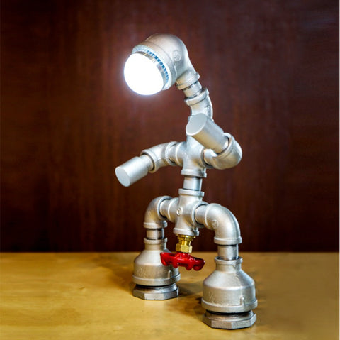 Water Pipe Industrial Table  Lamps - HOMYEA