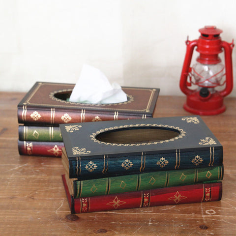 Retro Simulation Book Tissue Box - HOMYEA