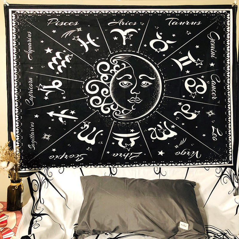 Black and White Tarot Tapestry - HOMYEA