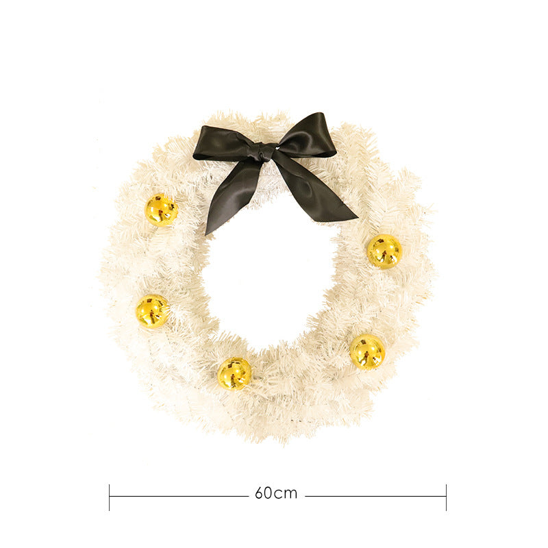 Christmas Double-sided White Wreath - HOMYEA