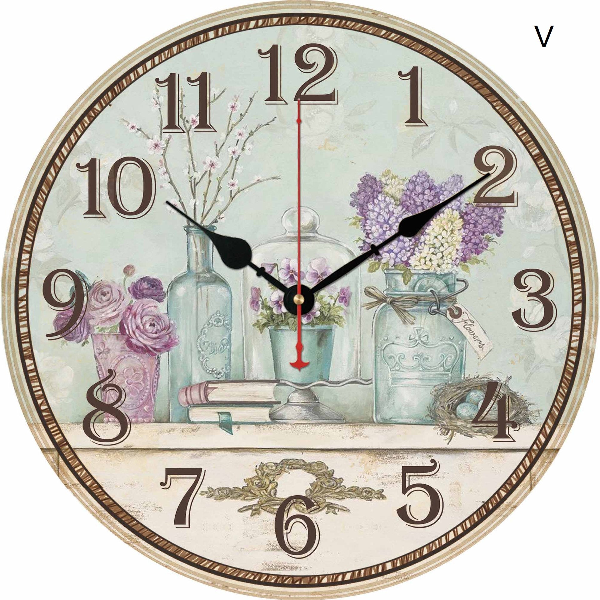 Vintage Wooden Wall Clock - HOMYEA