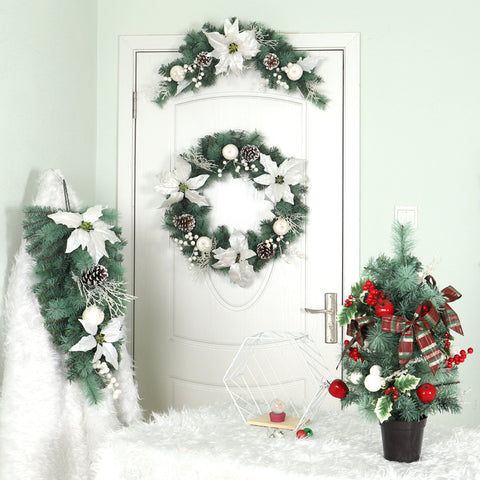 White Pine Needle Christmas Garland - HOMYEA