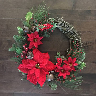 Christmas Ring Simulation Cotton Wreath - HOMYEA