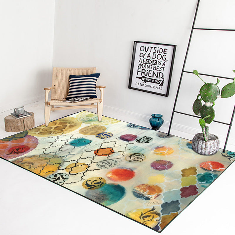 Watercolor Dotted Rectangular Rugs - HOMYEA