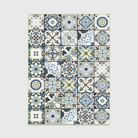 Mosaic Pattern Polyester Rugs - HOMYEA