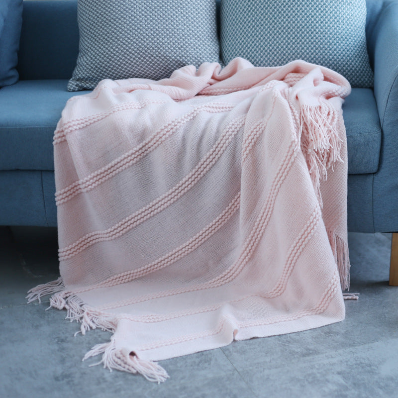 Fringe Lace Warm Blanket - HOMYEA