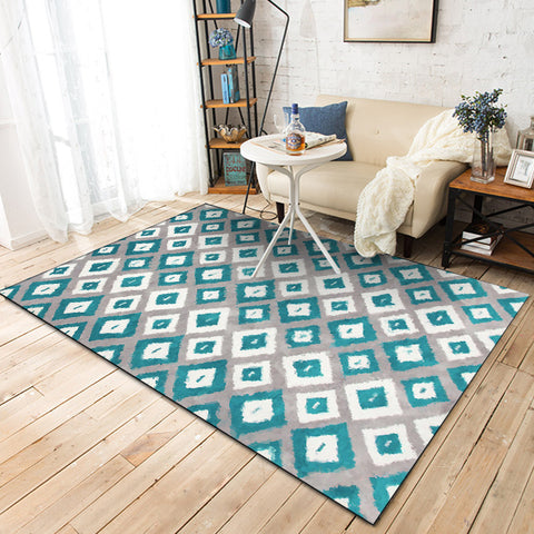 Diamond Pattern Polyester Rugs - HOMYEA