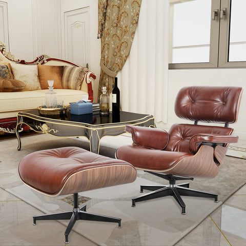 Eames Recliner Leather Sofa Recliner - Only Available for Buyers in USA - HOMYEA