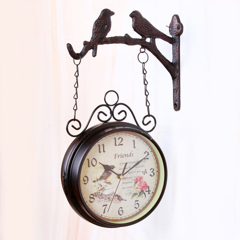 Vintage Metal Wall Clock - HOMYEA