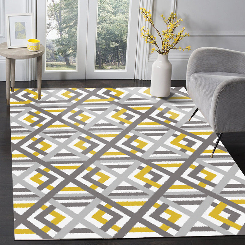 Rectangular Rugs With Geometric Lines - HOMYEA