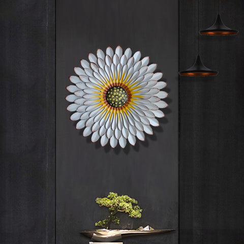 Metal Flower Wall Accent - HOMYEA