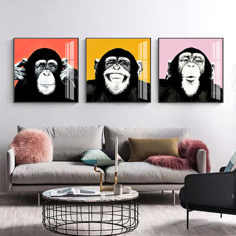 Funny Gorilla Wall Art - HOMYEA