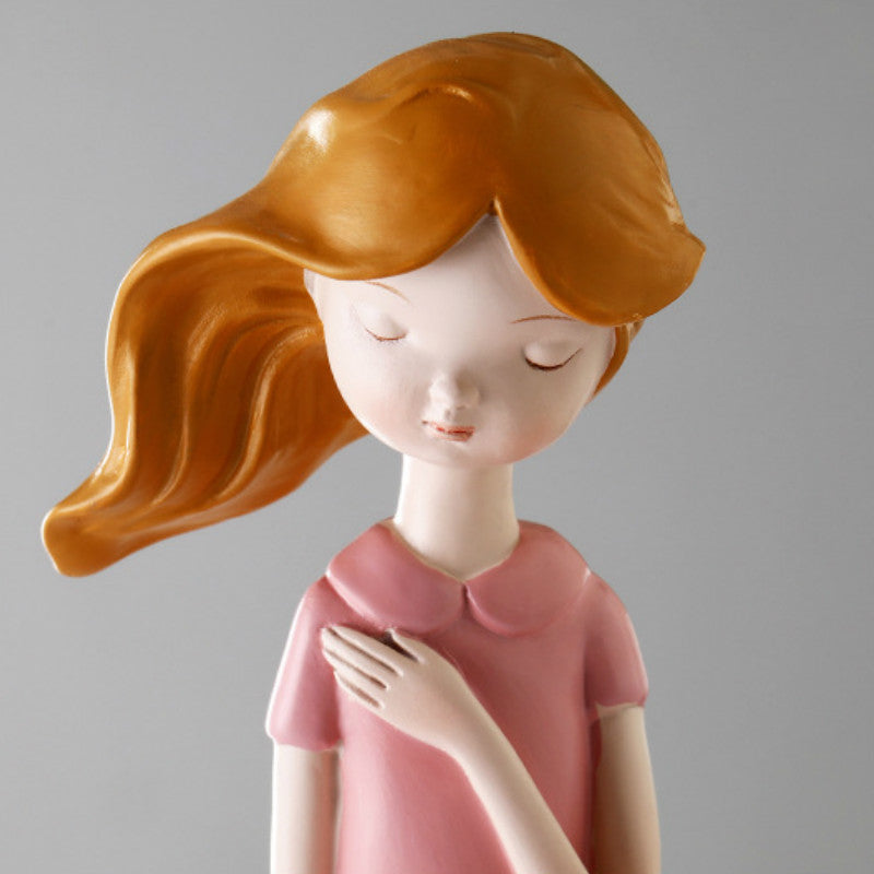 Girl Resin Sculpture - HOMYEA