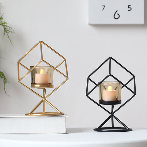 Geometric Metal Candlestick - HOMYEA