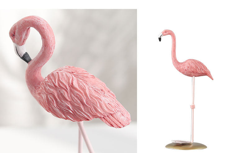 Creative Resin Flamingo Sculpture - HOMYEA