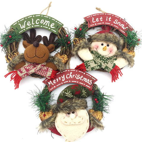 Wooden Christmas Wreath - HOMYEA