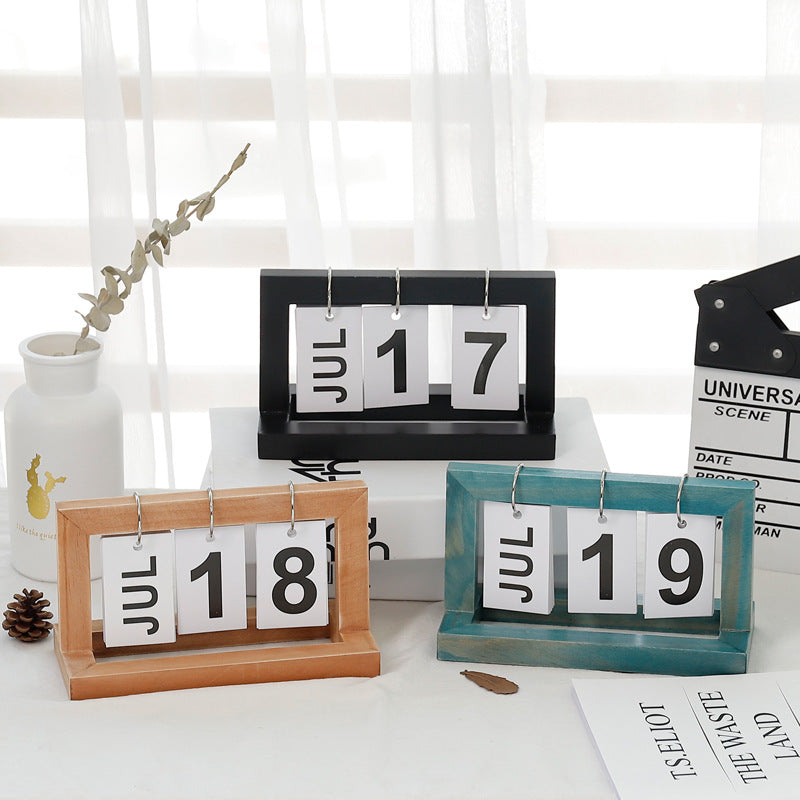 Wooden Page-turning Calendar - HOMYEA