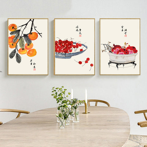 Chinese Fruit Wall Art - HOMYEA