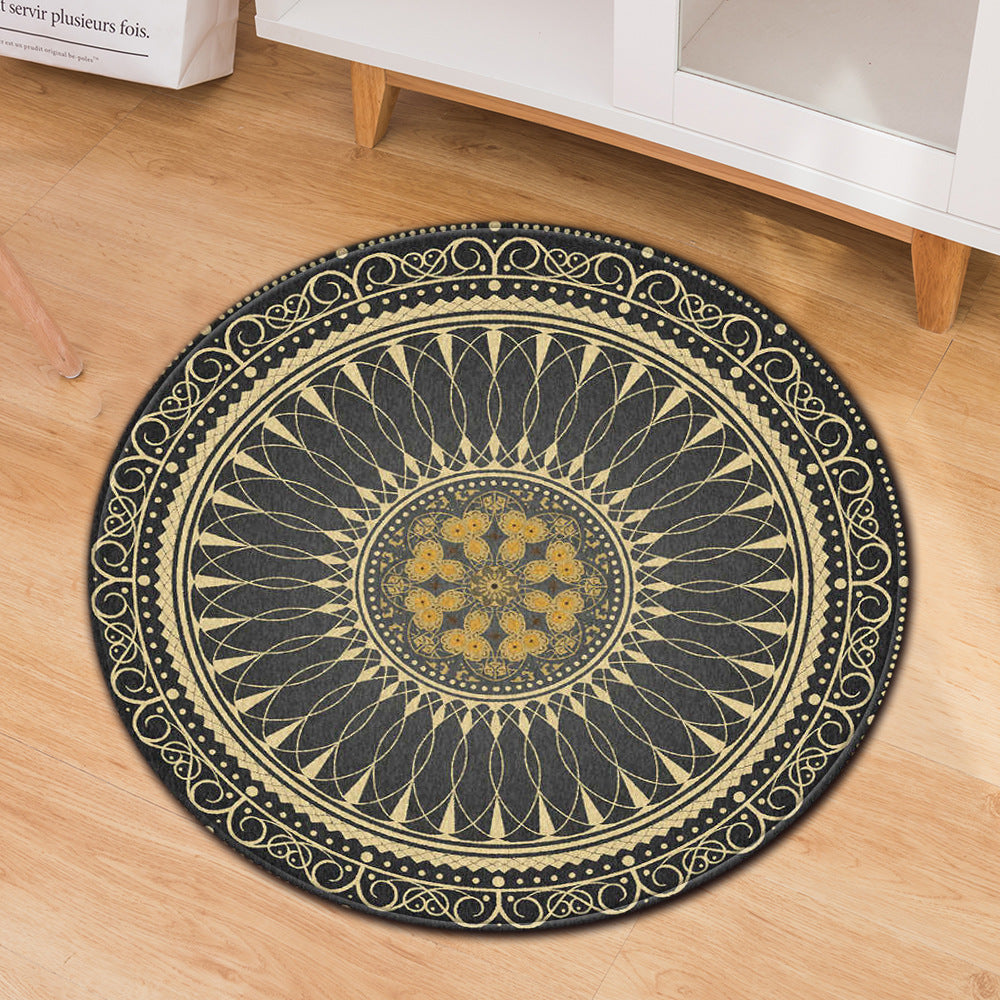 Ethnic Style Round Carpet - HOMYEA