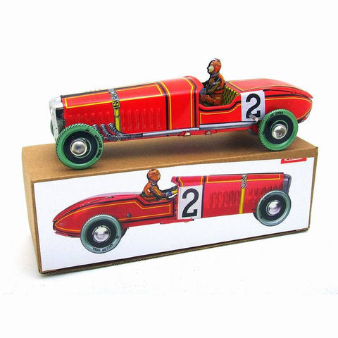 Creative Retro Spanish Red No. 2 Racing Wind-up Toy - HOMYEA