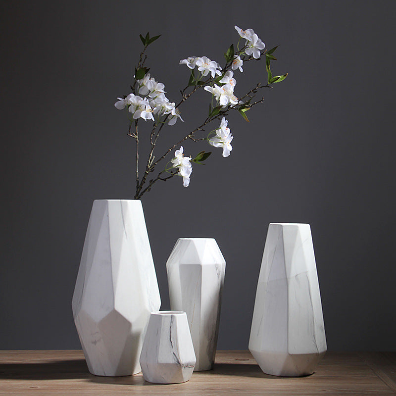 Imitation Marble Ceramic Table Vases - HOMYEA