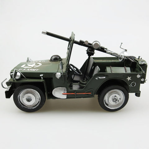 Willis Jeep Metal Military Car Model - HOMYEA