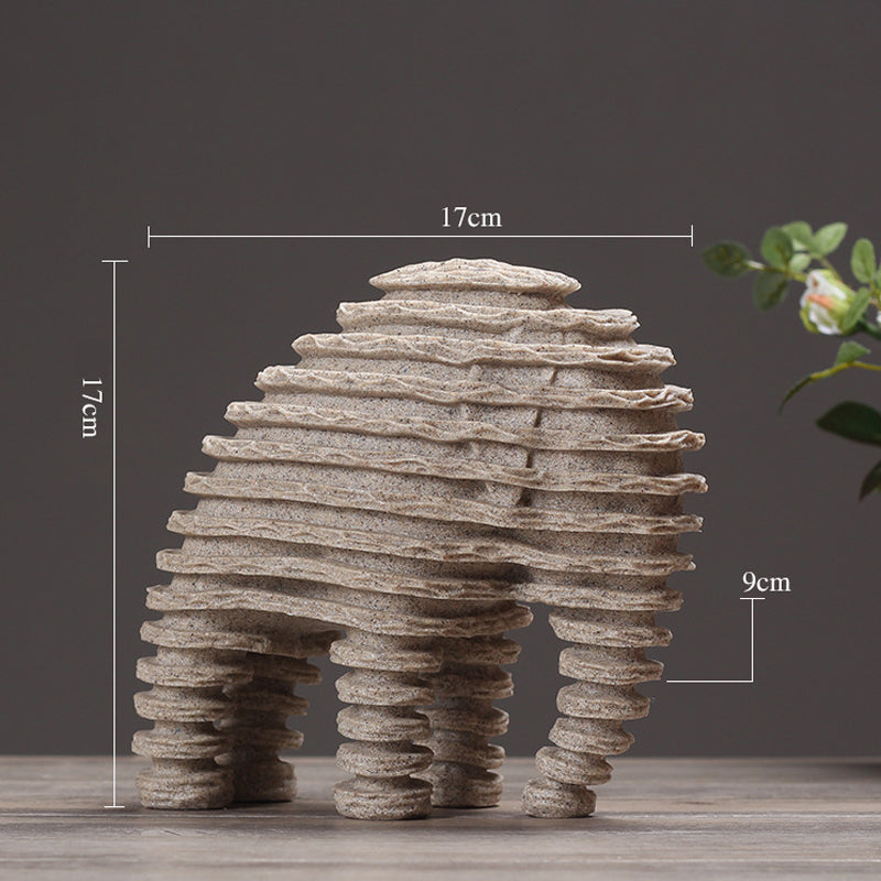 Abstract Elephant Sculpture Decor Objects - HOMYEA